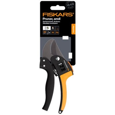 Секатор з храповим механізмом Fiskars PowerStep Р83 (1000575) Секатор з храповим механізмом Fiskars PowerStep Р83 (1000575)