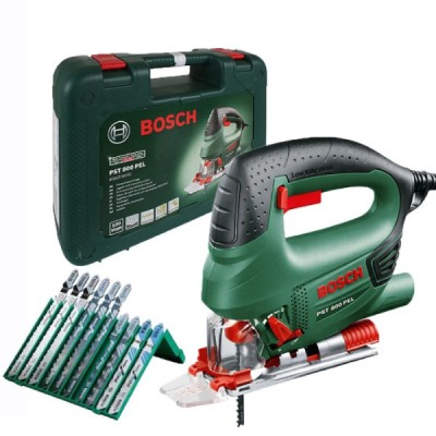 Лобзик електричний Bosch PST 800 PEL + набір пилок 10шт (06033A0101)
