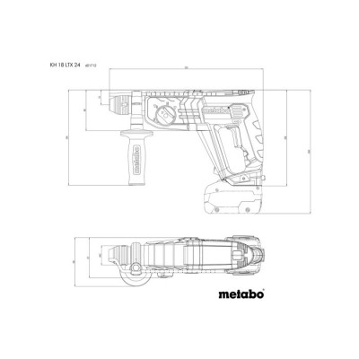 Акумуляторний перфоратор Metabo KH 18 LTX 24 (2х18 В, 5.2 А*ч, 2.1 Дж) (601712650)