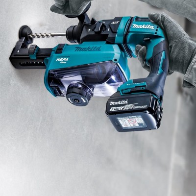 Акумуляторний перфоратор Makita DHR182ZWJ із системою пиловидалення DX05 (Без АКБ и ЗУ)